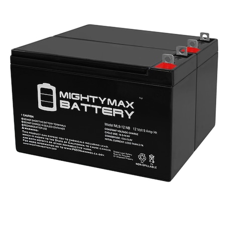 12V 9AH SLA Battery Replacement For Power Patrol SLA1069 - 2 Pack